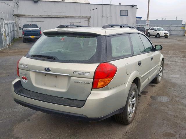 4S4BP61C077314745 - 2007 SUBARU LEGACY OUT TAN photo 4