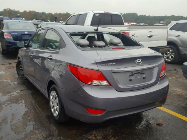 KMHCT4AE7GU035882 - 2016 HYUNDAI ACCENT SE GRAY photo 3