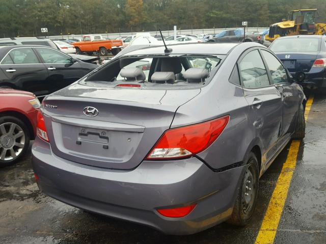 KMHCT4AE7GU035882 - 2016 HYUNDAI ACCENT SE GRAY photo 4