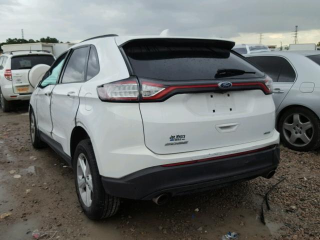 2FMTK3G95FBC17088 - 2015 FORD EDGE SE WHITE photo 3