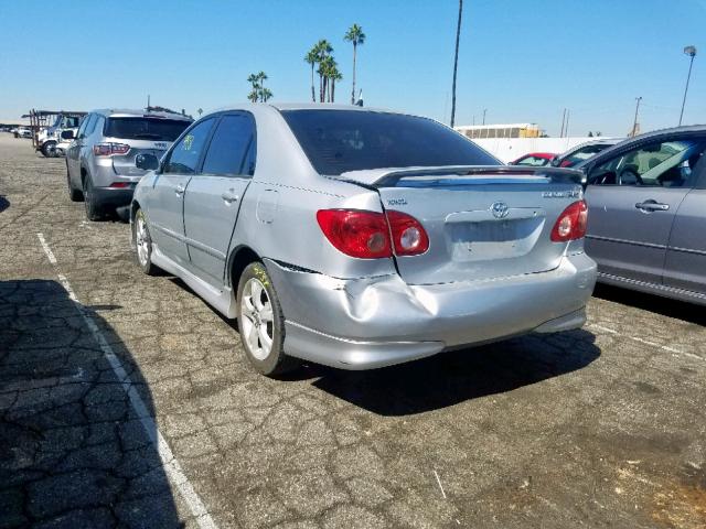 2T1BY32E75C351545 - 2005 TOYOTA COROLLA XR SILVER photo 3