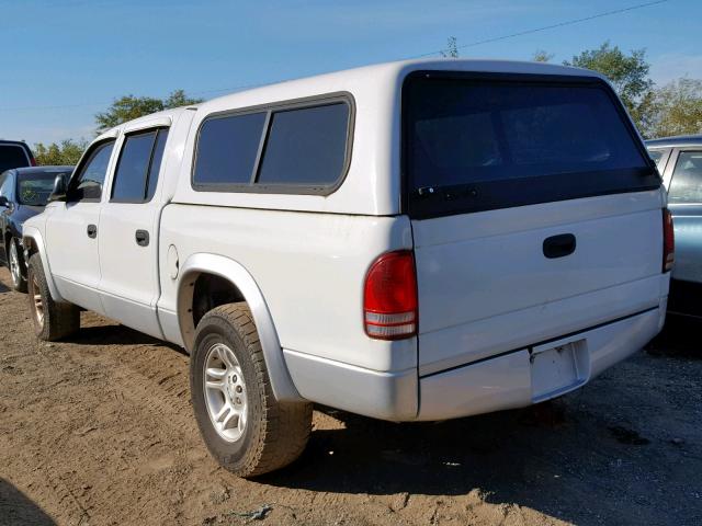 1B7HG2AN71S260468 - 2001 DODGE DAKOTA QUA WHITE photo 3