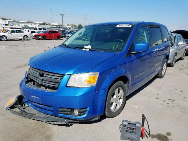 2D8HN54P98R772704 - 2008 DODGE GRAND CARA BLUE photo 2