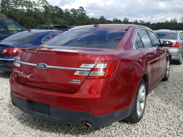 1FAHP2E88EG182060 - 2014 FORD TAURUS SEL BURGUNDY photo 4