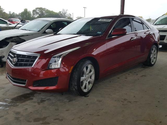 1G6AA5RX3E0142240 - 2014 CADILLAC ATS RED photo 2