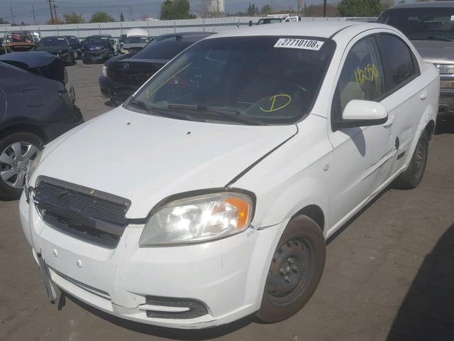 KL1TD56658B106123 - 2008 CHEVROLET AVEO BASE Ақ фото 2