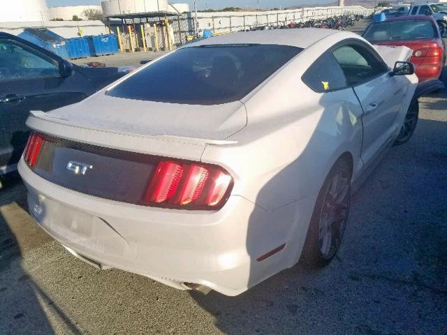 1FA6P8CF8H5239613 - 2017 FORD MUSTANG GT WHITE photo 4