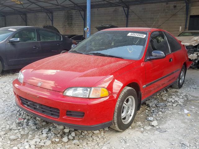 2HGEJ2247PH526583 - 1993 HONDA CIVIC DX RED photo 2