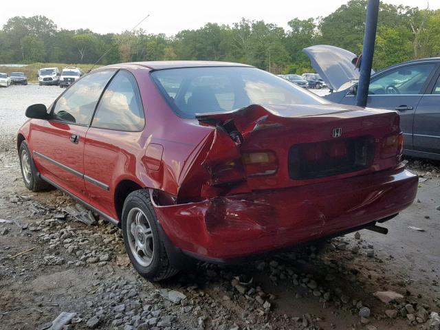 2HGEJ2247PH526583 - 1993 HONDA CIVIC DX RED photo 3