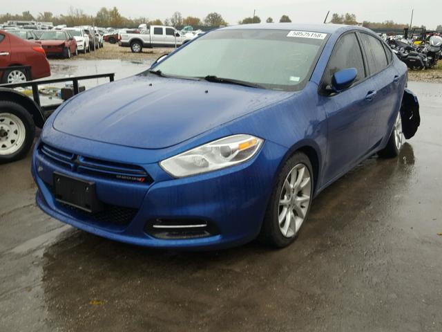 1C3CDFBH6DD224688 - 2013 DODGE DART SXT BLUE photo 2