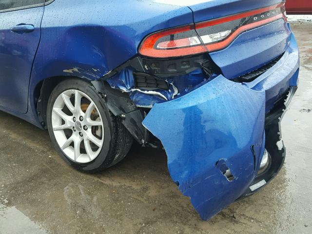 1C3CDFBH6DD224688 - 2013 DODGE DART SXT BLUE photo 9