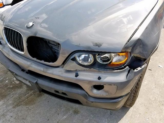 5UXFA13566LY26300 - 2006 BMW X5 3.0I GRAY photo 9