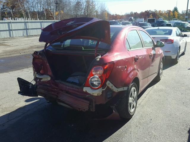 1G1JA5SG6D4242615 - 2013 CHEVROLET SONIC LS 红色 照片 4
