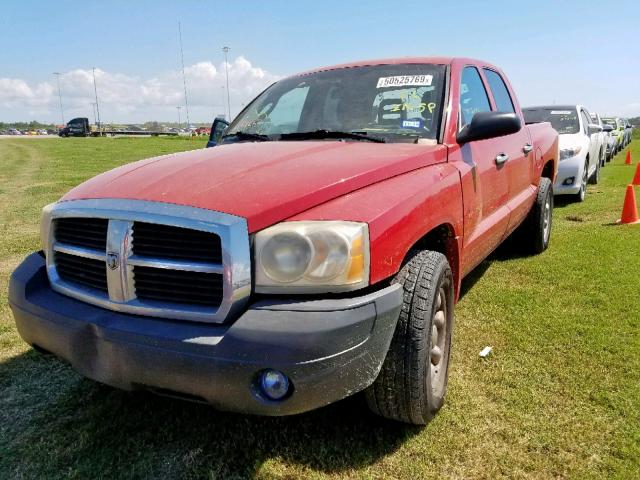 1D7HE28K46S505841 - 2006 DODGE DAKOTA QUA RED photo 2