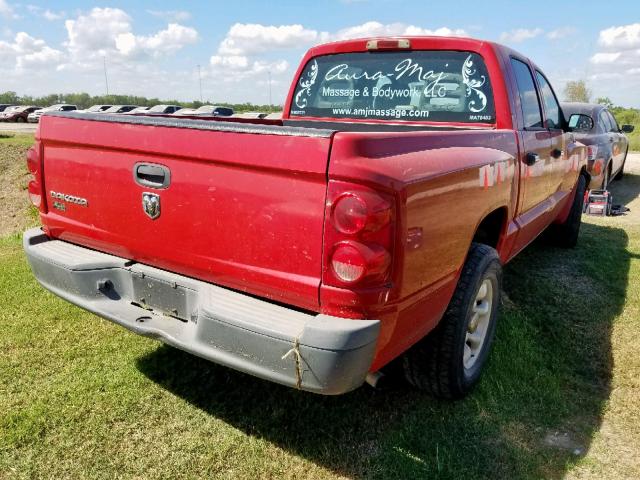 1D7HE28K46S505841 - 2006 DODGE DAKOTA QUA RED photo 3