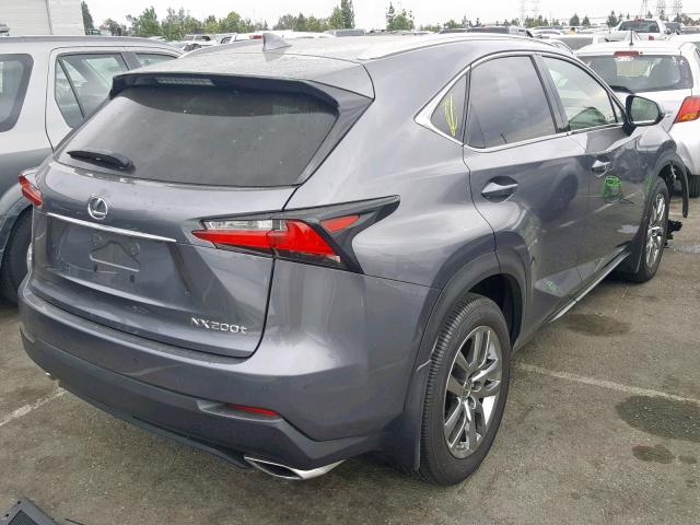 JTJYARBZ0F2009078 - 2015 LEXUS NX 200T GRAY photo 4