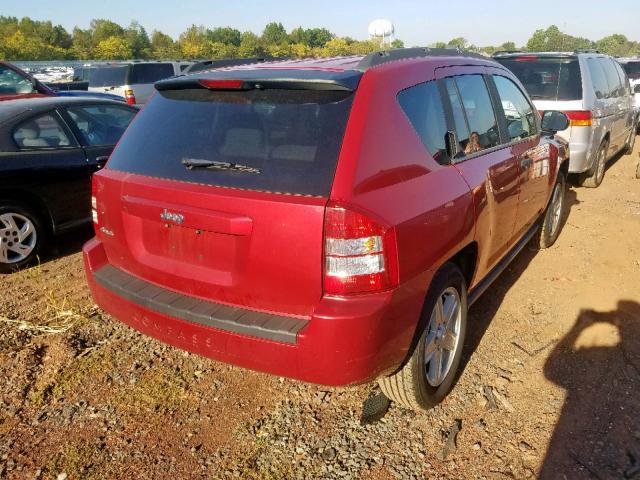 1J8FF47WX7D305981 - 2007 JEEP COMPASS BURGUNDY photo 4