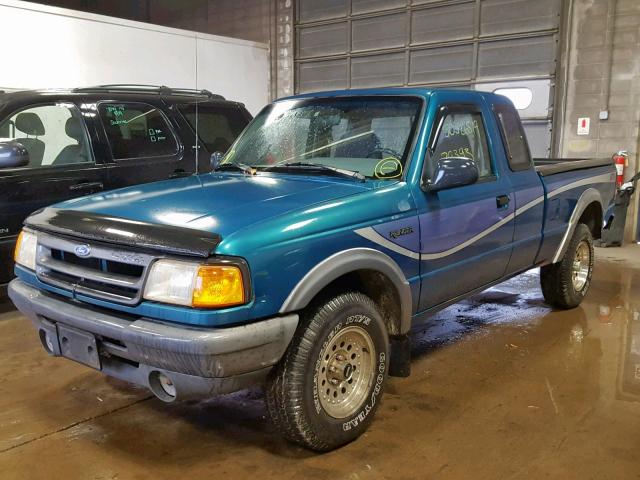 1FTCR15X9PTA58776 - 1993 FORD RANGER SUP BLUE photo 2