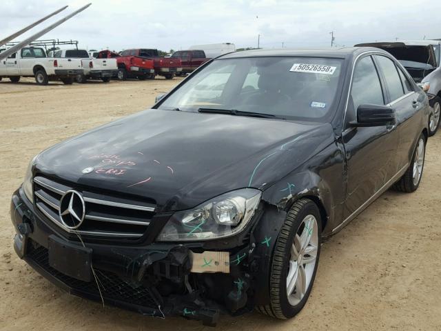 WDDGF4HB6DR256404 - 2013 MERCEDES-BENZ C 250 BLACK photo 2