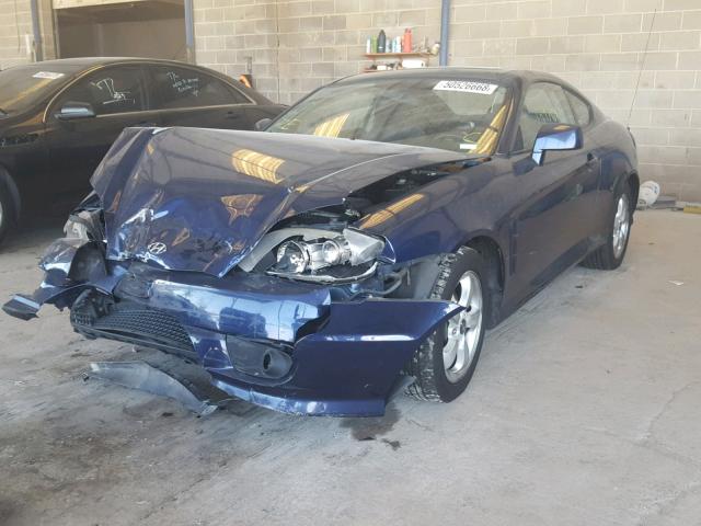 KMHHM65D46U228778 - 2006 HYUNDAI TIBURON GS BLUE photo 2