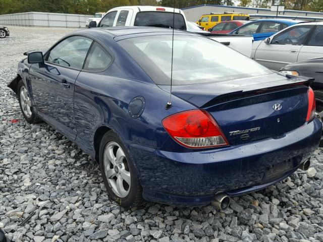 KMHHM65D46U228778 - 2006 HYUNDAI TIBURON GS BLUE photo 3