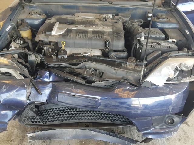 KMHHM65D46U228778 - 2006 HYUNDAI TIBURON GS BLUE photo 7