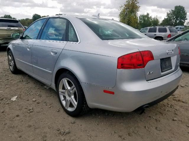 WAUDF78E26A151009 - 2006 AUDI A4 2.0T QU SILVER photo 3