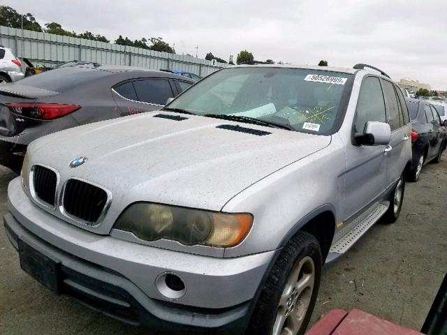 5UXFA53572LP30693 - 2002 BMW X5 3.0I SILVER photo 2