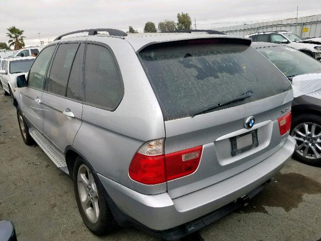 5UXFA53572LP30693 - 2002 BMW X5 3.0I SILVER photo 3