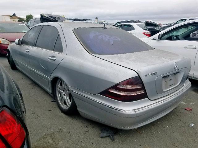 WDBNG75J52A238238 - 2002 MERCEDES-BENZ S 500 SILVER photo 3