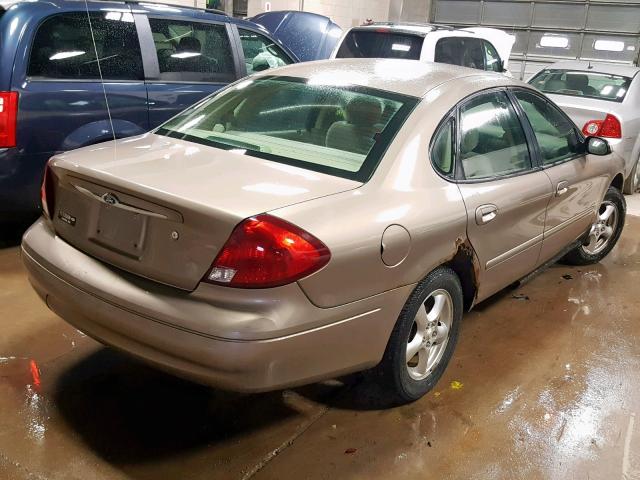 1FAFP55U32A167194 - 2002 FORD TAURUS SES GOLD photo 4