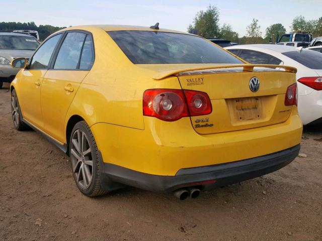 3VWWJ71K77M175124 - 2007 VOLKSWAGEN JETTA GLI YELLOW photo 3