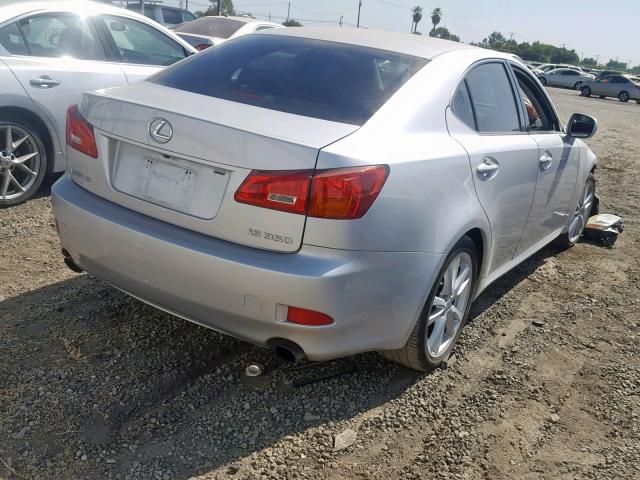 JTHBE262762003682 - 2006 LEXUS IS 350 SILVER photo 4