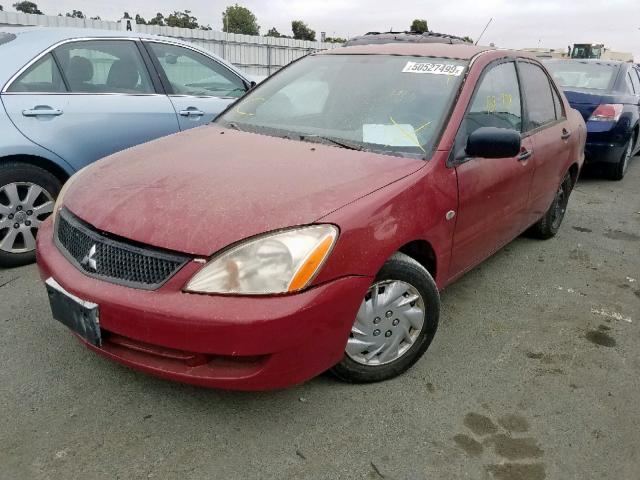 JA3AJ26E85U035836 - 2005 MITSUBISHI LANCER ES RED photo 2