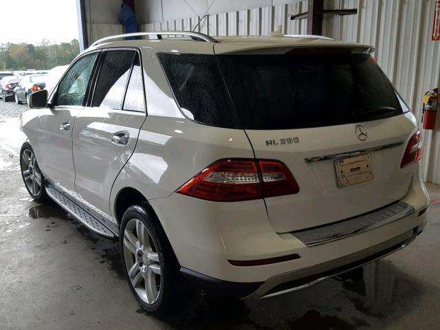 4JGDA5JB2EA337858 - 2014 MERCEDES-BENZ ML 350 WHITE photo 3