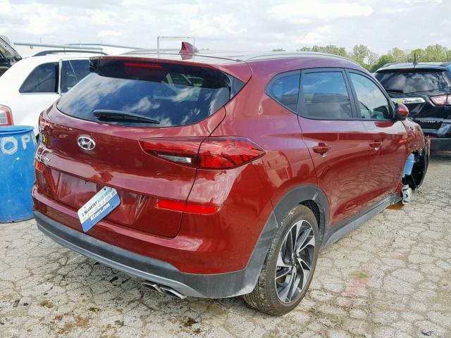 KM8J33AL9KU888342 - 2019 HYUNDAI TUCSON LIM RED photo 4