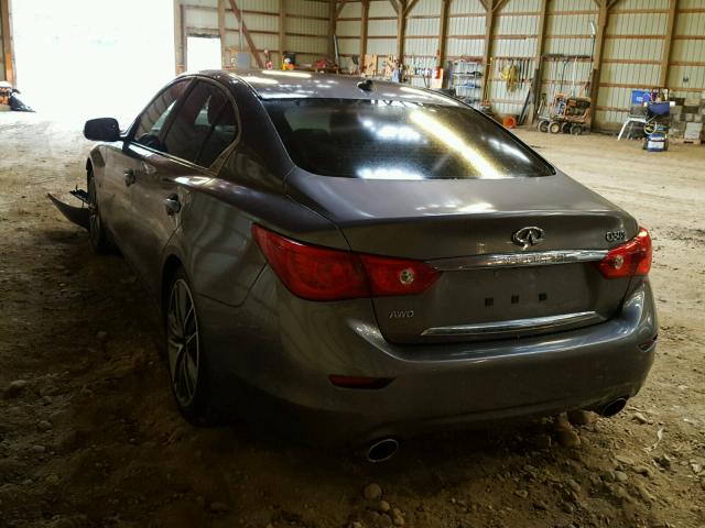 JN1BV7AR8FM390043 - 2015 INFINITI Q50 BASE GRAY photo 3