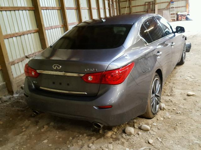 JN1BV7AR8FM390043 - 2015 INFINITI Q50 BASE GRAY photo 4