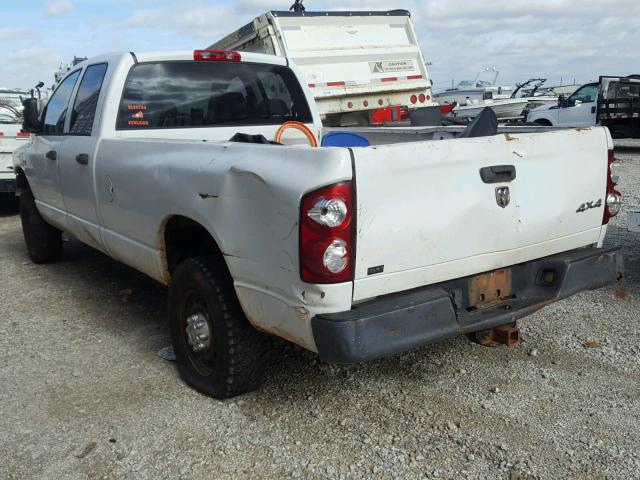 3D7KS28T69G522840 - 2009 DODGE RAM 2500 WHITE photo 3