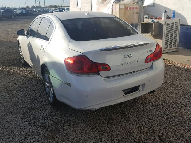 JN1CV6AR4DM753756 - 2013 INFINITI G37 WHITE photo 3