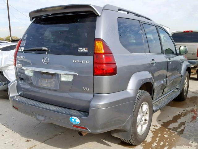 JTJBT20X550088105 - 2005 LEXUS GX 470 GRAY photo 4