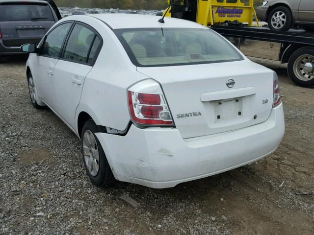 3N1AB61E97L691363 - 2007 NISSAN SENTRA 2.0 WHITE photo 3