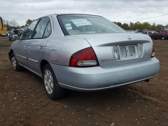 3N1CB51D22L616961 - 2002 NISSAN SENTRA XE GRAY photo 3