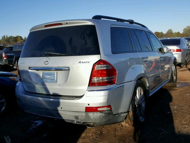 4JGBF71E58A428965 - 2008 MERCEDES-BENZ GL 450 4MA SILVER photo 4