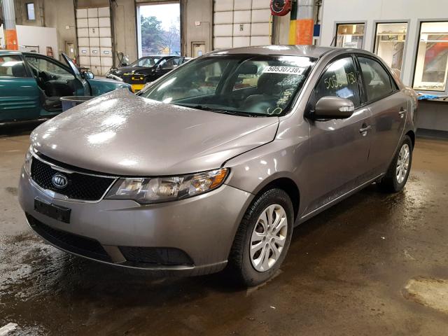 KNAFU4A26A5807050 - 2010 KIA FORTE EX GRAY photo 2