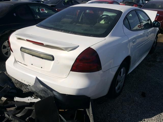 2G2WP552761274990 - 2006 PONTIAC GRAND PRIX WHITE photo 4