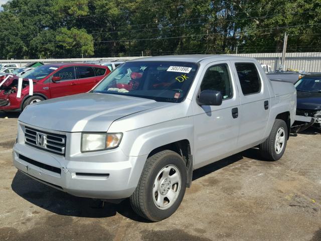 2HJYK16286H567309 - 2006 HONDA RIDGELINE SILVER photo 2