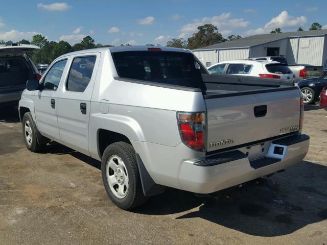 2HJYK16286H567309 - 2006 HONDA RIDGELINE SILVER photo 3