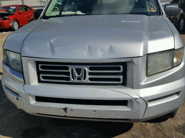 2HJYK16286H567309 - 2006 HONDA RIDGELINE SILVER photo 9