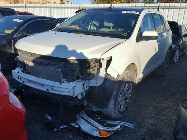 2FMDK4JC2DBA24196 - 2013 FORD EDGE SEL WHITE photo 2